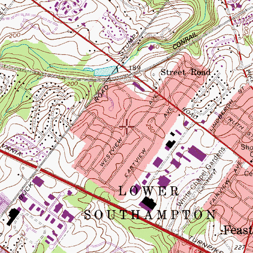 Topographic Map of Buckridge Arms, PA