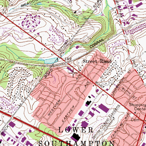 Topographic Map of A C Emmerick Academy, PA