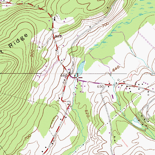 Topographic Map of Blue Mountain Dam, PA
