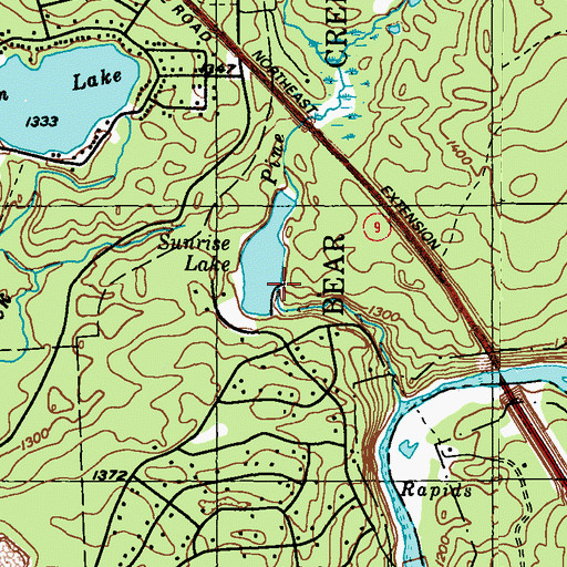 Topographic Map of White Haven Dam, PA