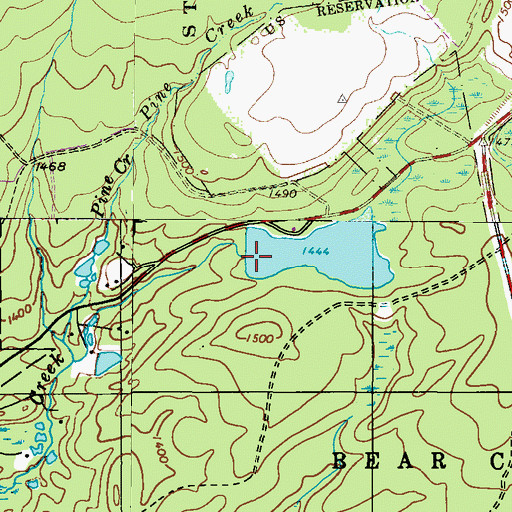 Topographic Map of Pine View Dam, PA