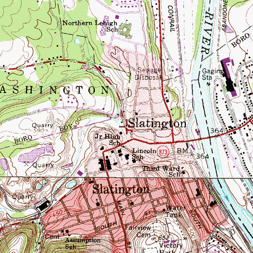 Topographic Map of Kerns Dam, PA