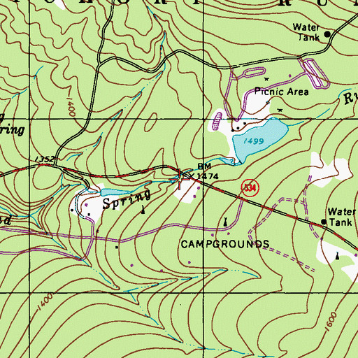 Topographic Map of CCC Dam, PA