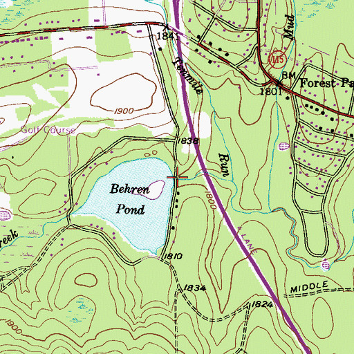 Topographic Map of Eikes Pond Dam, PA