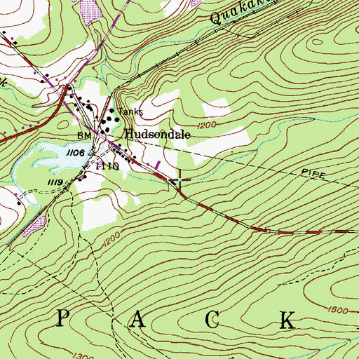 Topographic Map of Beisel Run Dam, PA