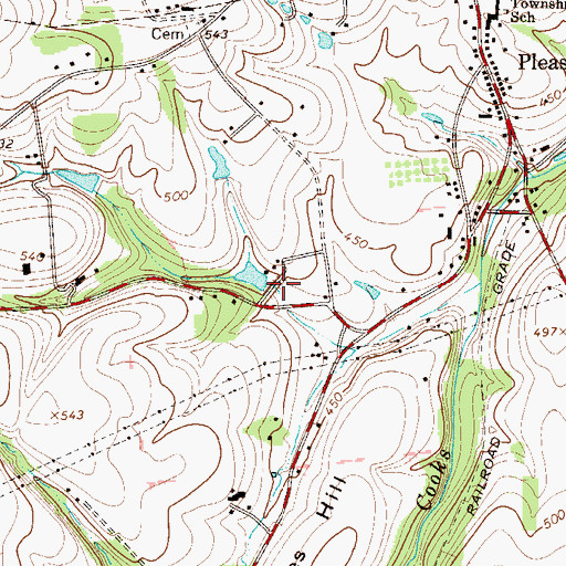 Topographic Map of Putchat Dam, PA