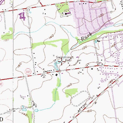 Topographic Map of Rowan Dam, PA