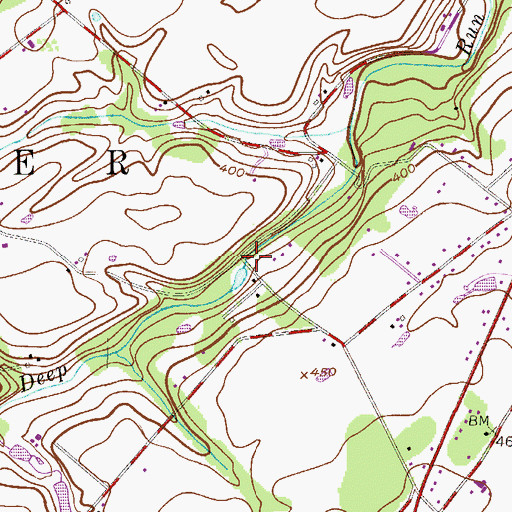 Topographic Map of Camp Terry Dam, PA
