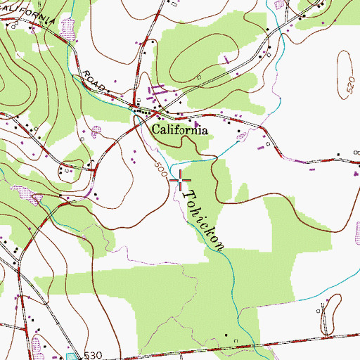 Topographic Map of Old Detweiler Dam, PA
