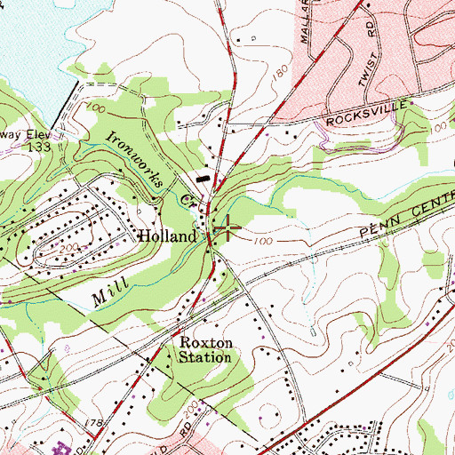 Topographic Map of Finney Dam, PA