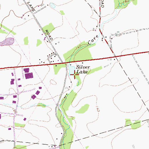 Topographic Map of Bergen Dam, PA