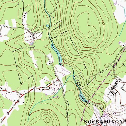 Topographic Map of Haskins Dam, PA