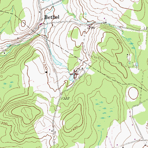 Topographic Map of Brown Dam, PA