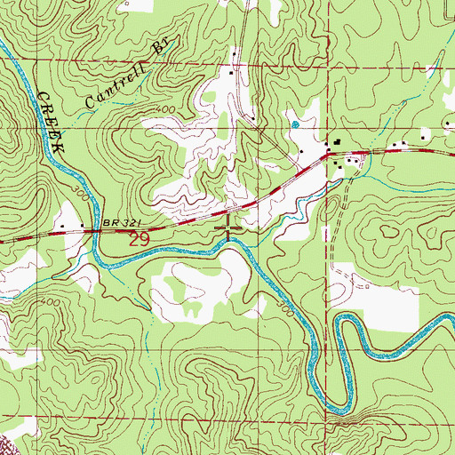 Topographic Map of Jess Branch, AL
