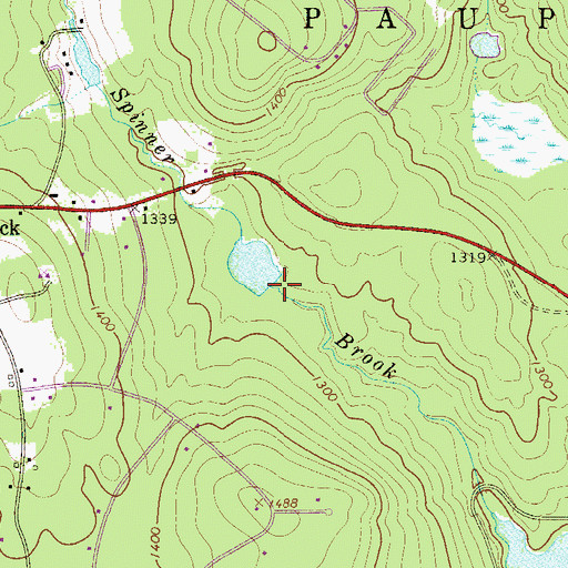 Topographic Map of Kelly Lake Dam, PA