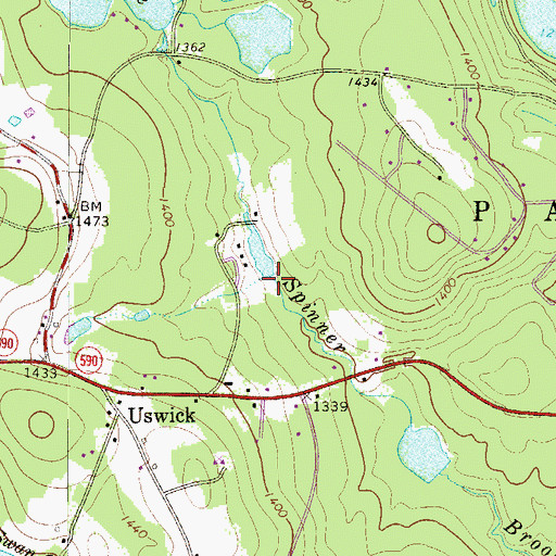 Topographic Map of Power Dam, PA