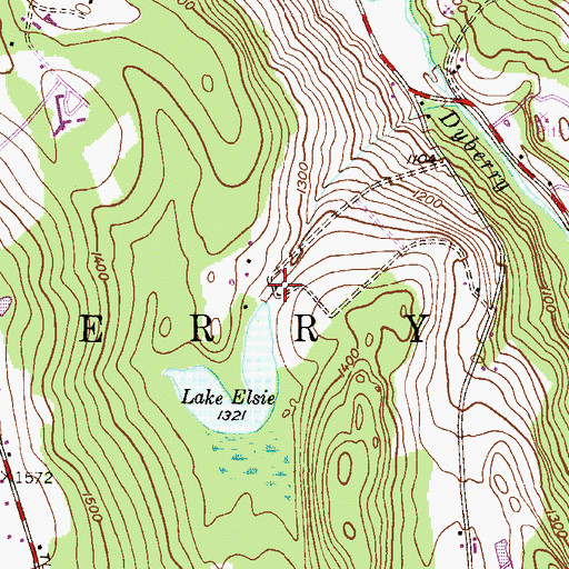 Topographic Map of Lower Dam, PA