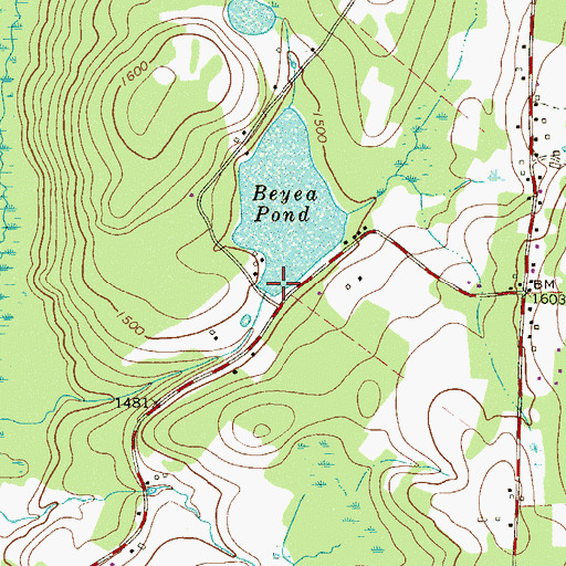 Topographic Map of Beyea Pond Dam, PA