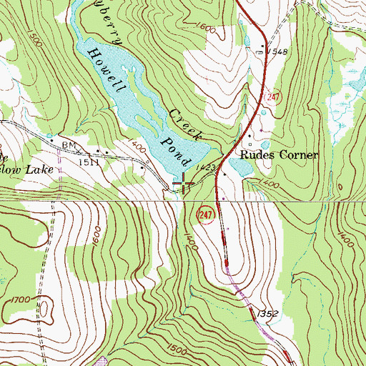Topographic Map of Howell Pond Dam, PA