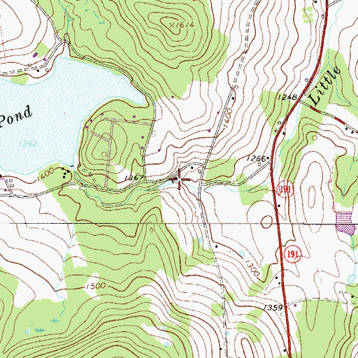 Topographic Map of Saw Mill Dam, PA