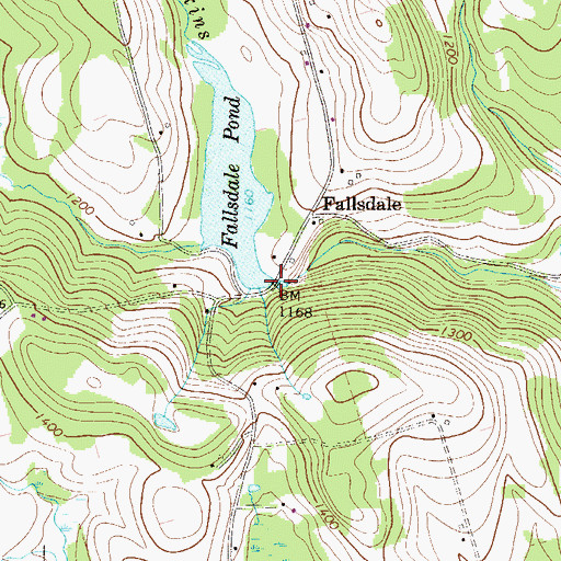 Topographic Map of Lovelass Dam, PA
