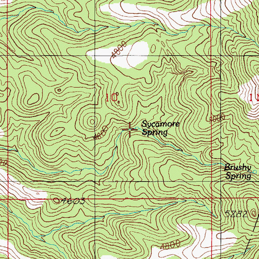 Topographic Map of Sycamore Spring, AZ
