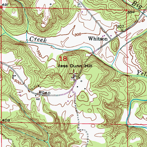 Topographic Map of Jess Dunn Hill, AL