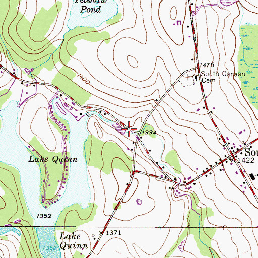 Topographic Map of Machell Mill Dam, PA