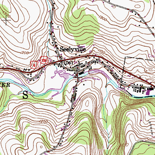 Topographic Map of Woolen Mill Dam, PA