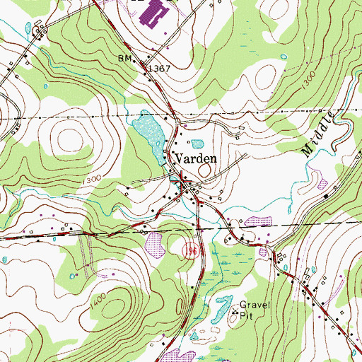 Topographic Map of Shaffer Power Dam, PA