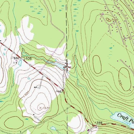 Topographic Map of Hazzard Dam, PA