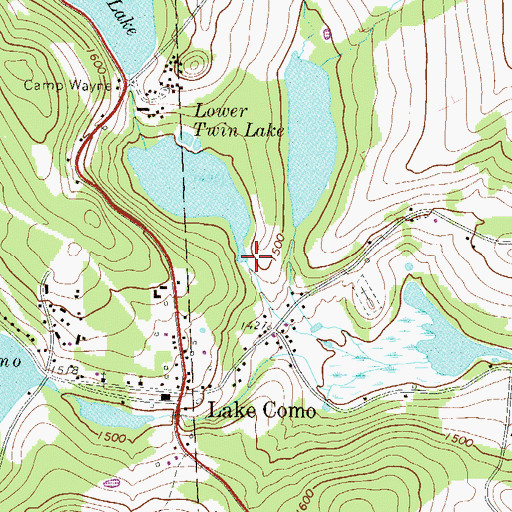 Topographic Map of Lower Twin Dam, PA