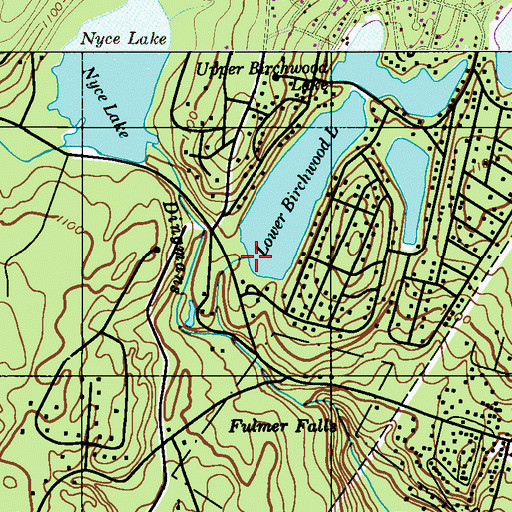 Topographic Map of Benewater Dam, PA