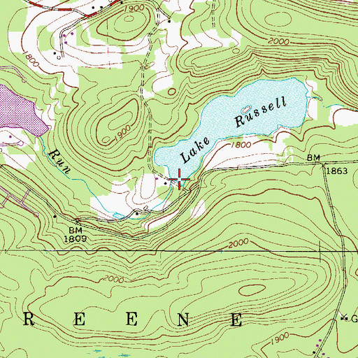 Topographic Map of Van Bushkirk Dam, PA