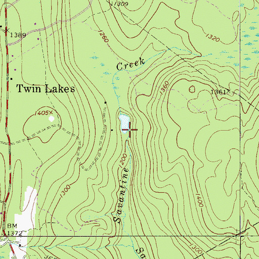 Topographic Map of White Dam, PA