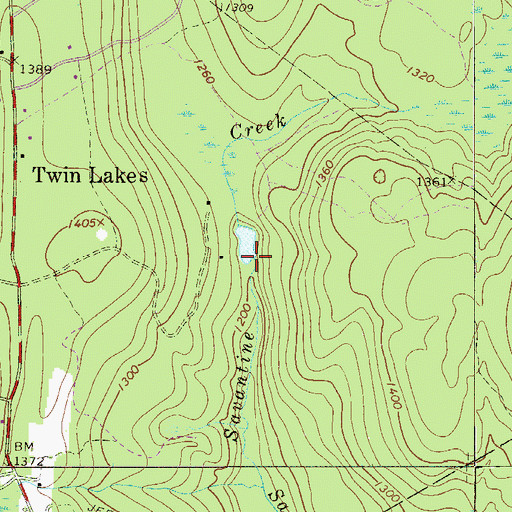 Topographic Map of White Dam, PA