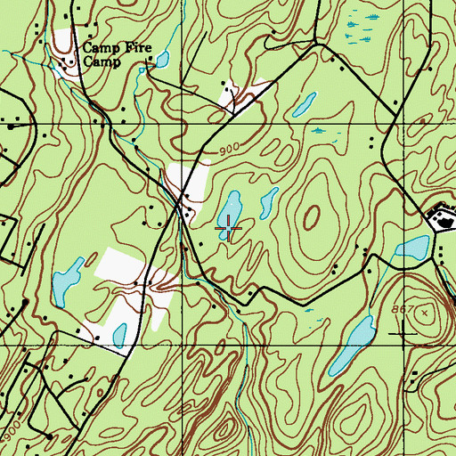 Topographic Map of Whitesell Dam, PA