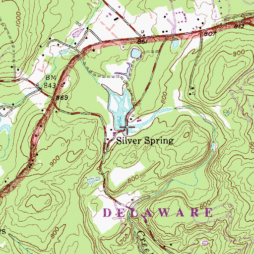 Topographic Map of Spring House Dam, PA