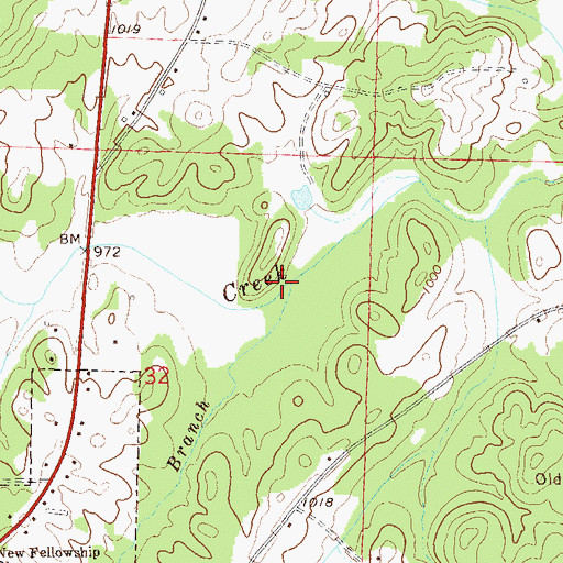 Topographic Map of Jeter Branch, AL