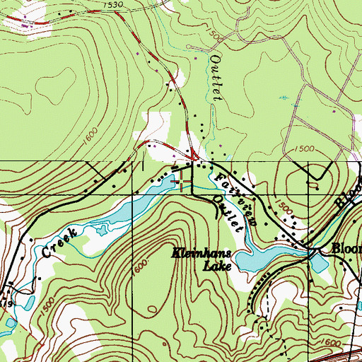 Topographic Map of Wyler Dam, PA