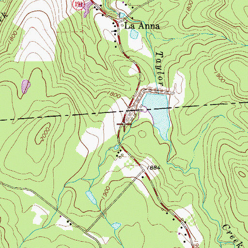 Topographic Map of Cross Dam, PA
