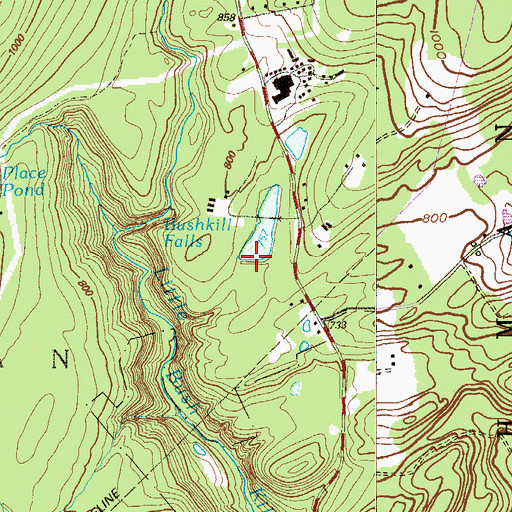 Topographic Map of Pocmont Lodge Dam, PA