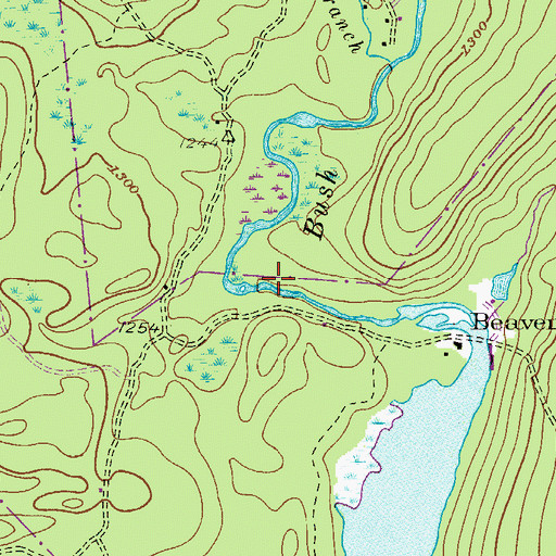 Topographic Map of Old Mill Dam, PA
