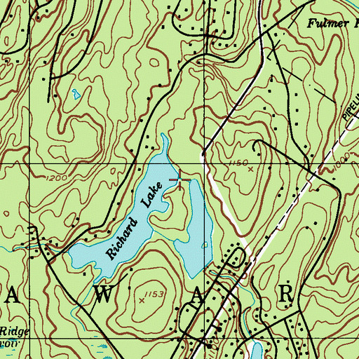 Topographic Map of Richards Dam, PA