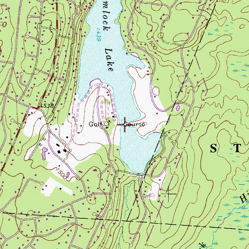 Topographic Map of Hemlock Pond Dam, PA