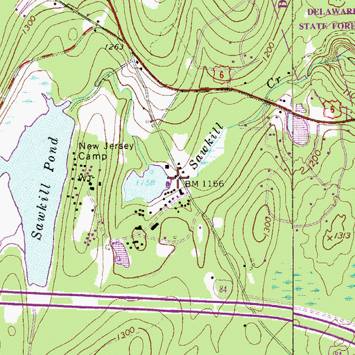 Topographic Map of Felix Fold Dam, PA