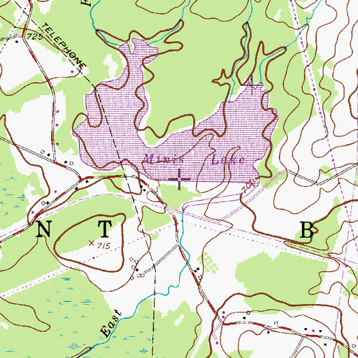 Topographic Map of Martins Creek Dam, PA