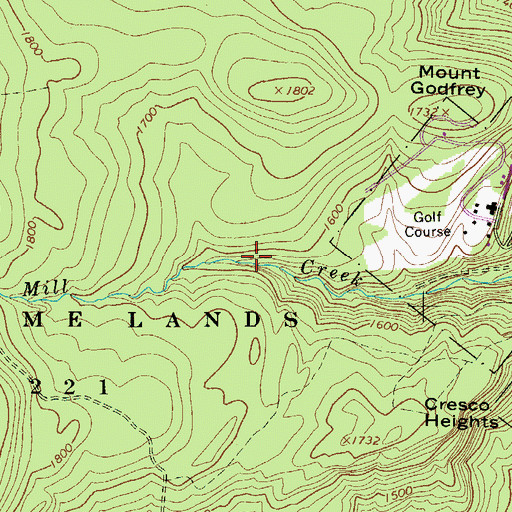 Topographic Map of Mill Creek Dam, PA