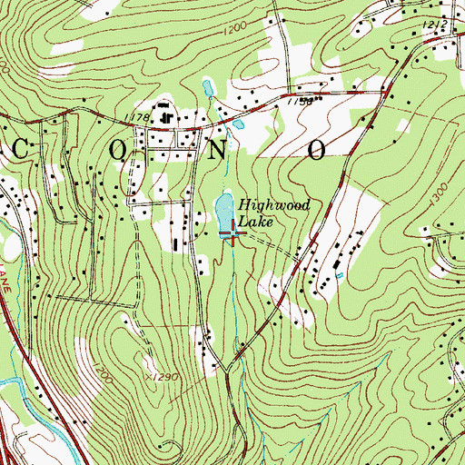 Topographic Map of Lindenmere Dam, PA