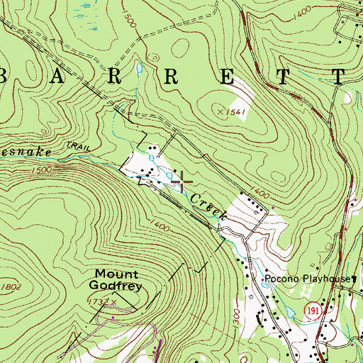 Topographic Map of Kresge Dam, PA